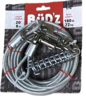 Bud'Z 20ft Tie Out With Spring (Up To 160lbs) Dog
