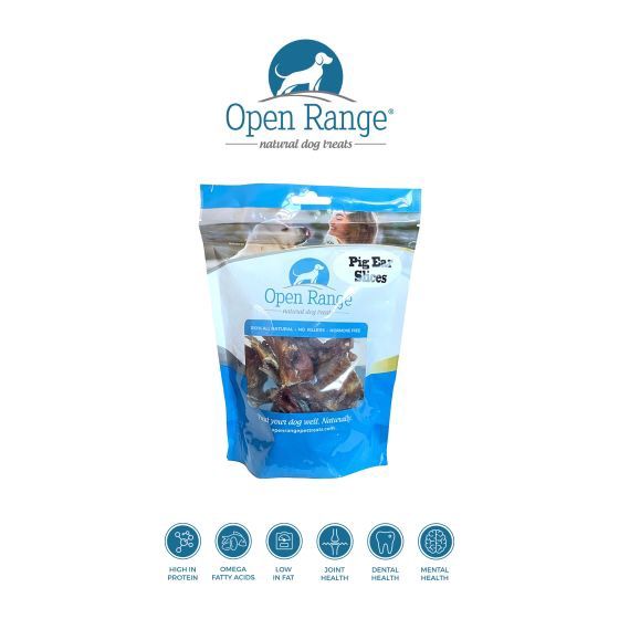 Open Range Pig Ear Slices Dog 125g
