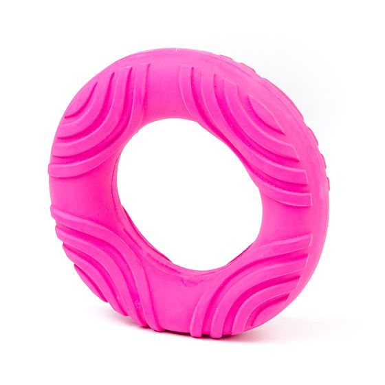 Bud'Z Latex Ring Squeaker Purple Dog 5.3in 1pc