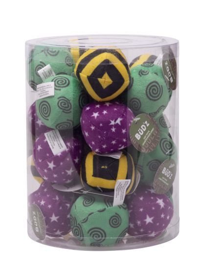Bud'Z Plush Ball Bulk Cat 24pc