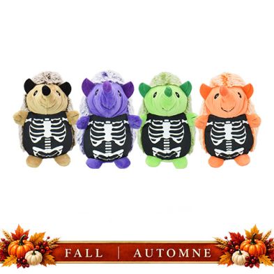 Multipet™ HALLOWEEN Skeleton Hedgehogs 4" Dog Toy
