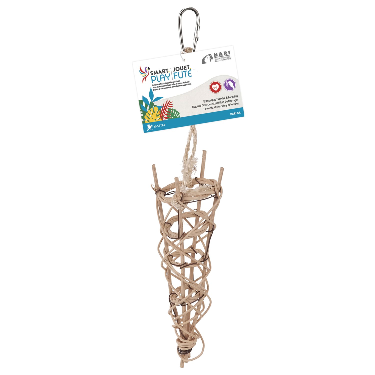 HARI SMART.PLAY Enrichment Parrot Toy - Stuff n' Treat - Small