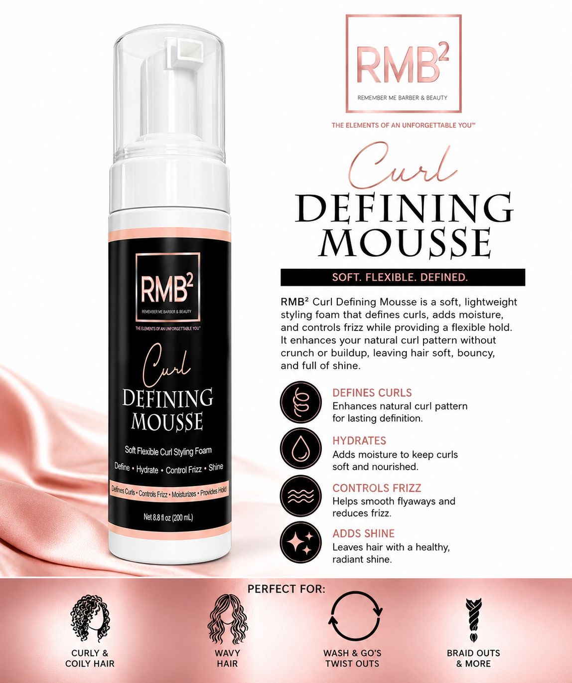 RMB2-Curl Defining   Mousse 6.8oz