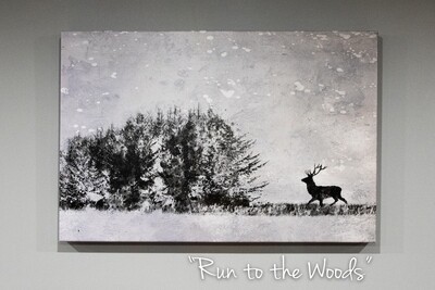 Run to the woods 24&quot;x16&quot;