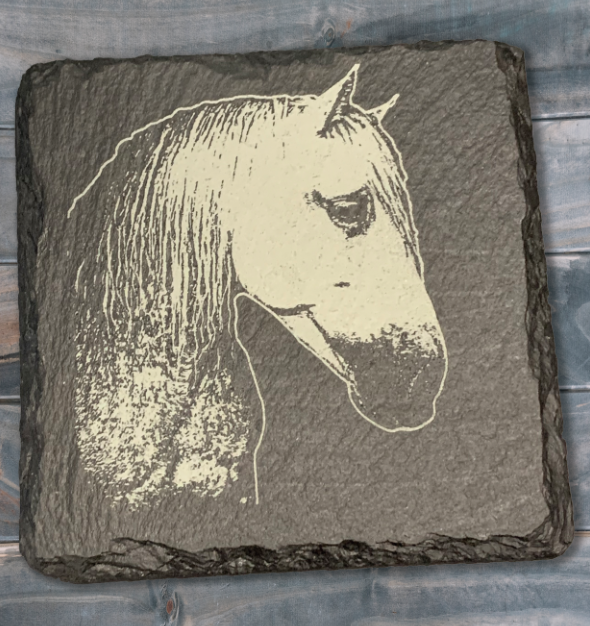 Horse Engraved Photo Slates