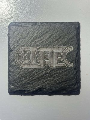 Business Logo Engraved Slate Coaster