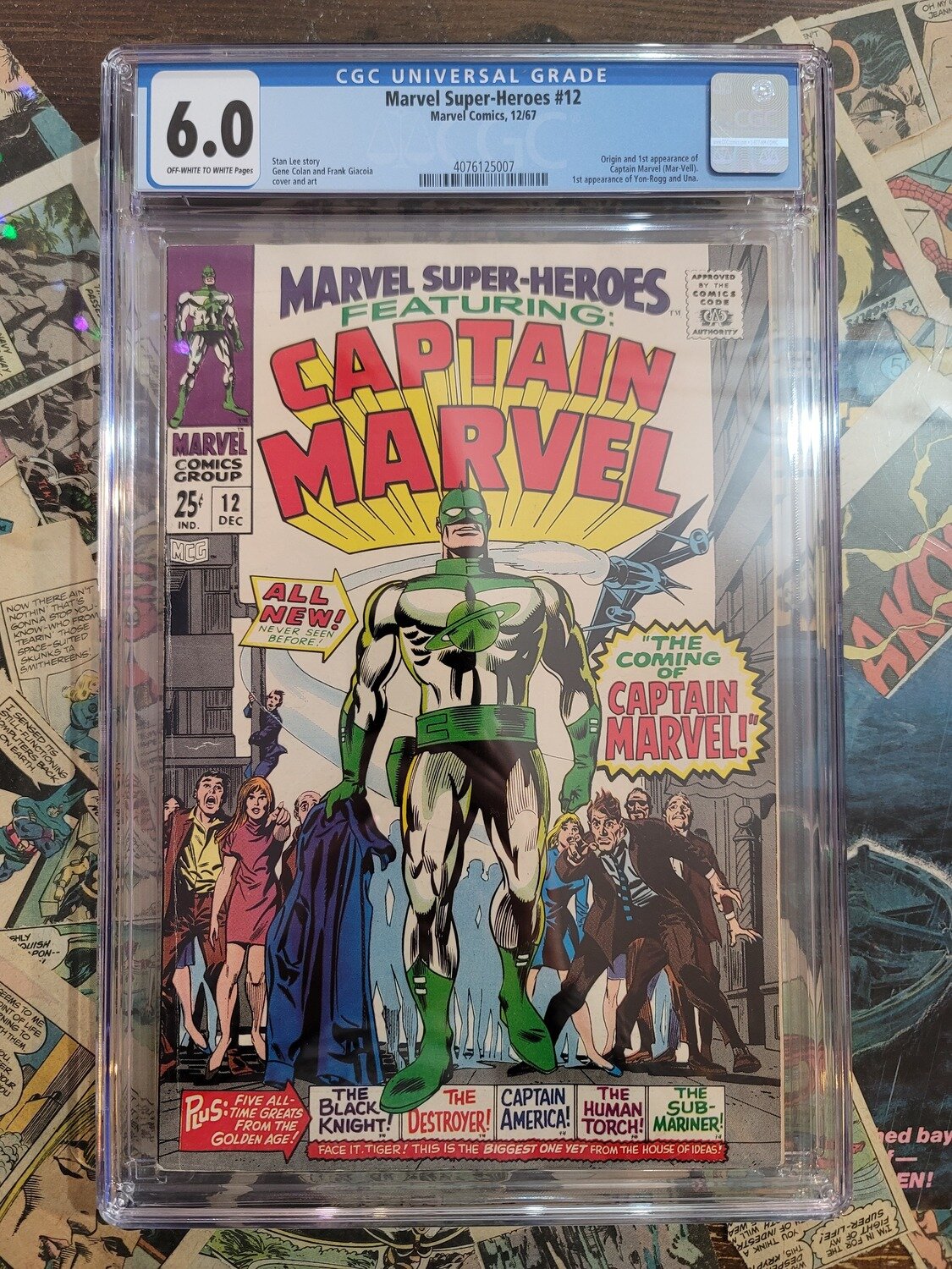 Marvel Super-Heroes #12 CGC 6.0 1st Captain Marvel (Mar-Vell)