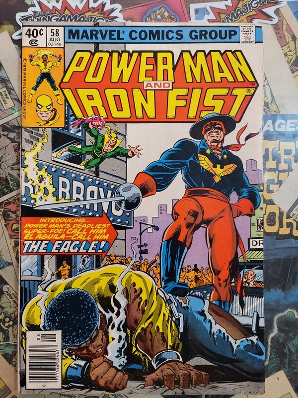Power Man &amp; Iron Fist #58 6.0 1st El Aguila Newsstand