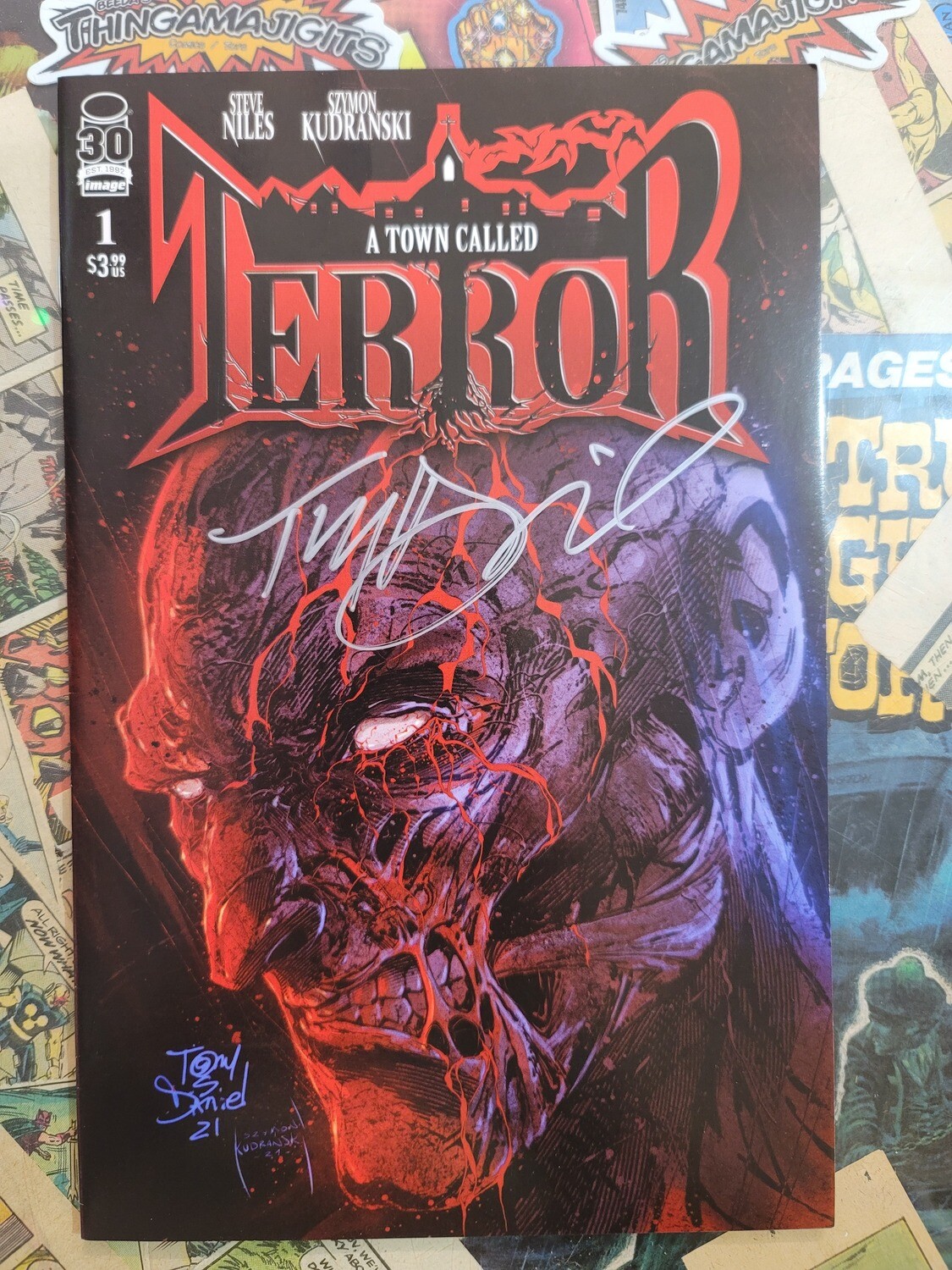 Town Called Terror #1 signed Tony Daniel COA 7.5