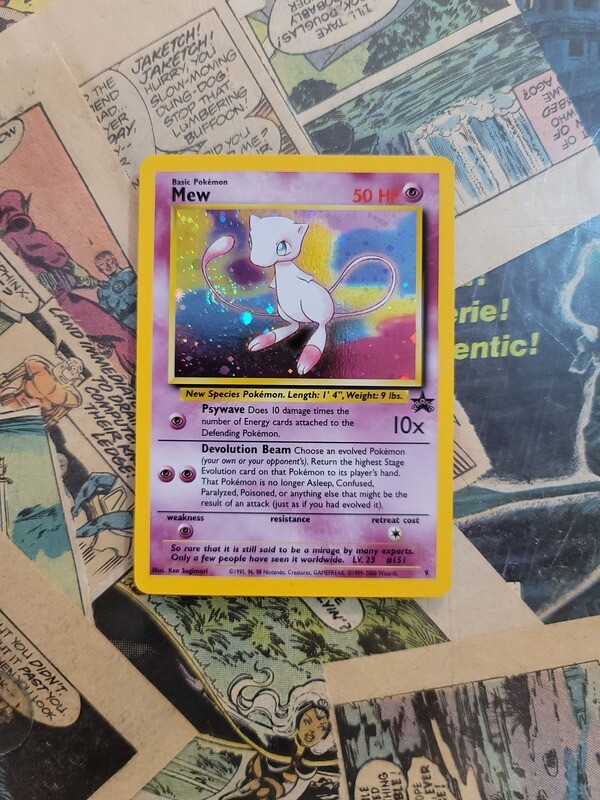 Mew Holo Card #9 Black Star Promo Pokemon Card Vintage