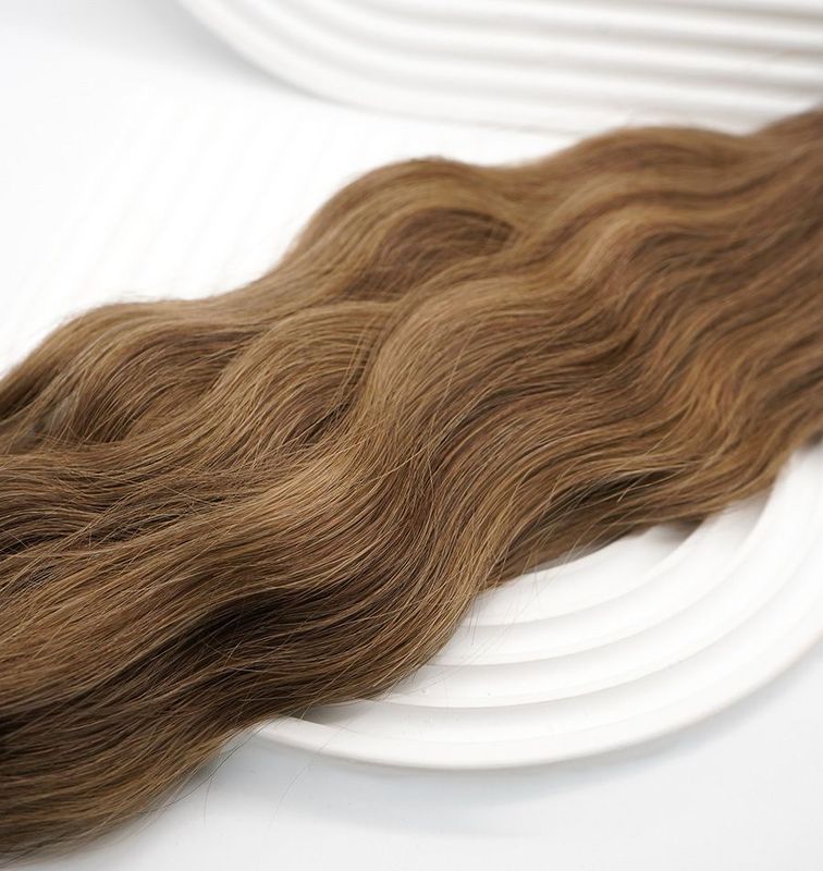 Caramel gewellte Nanotresse