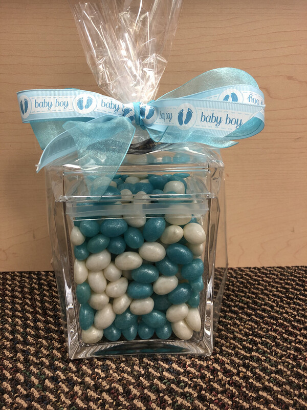 Lucite Canister Filled With Candy