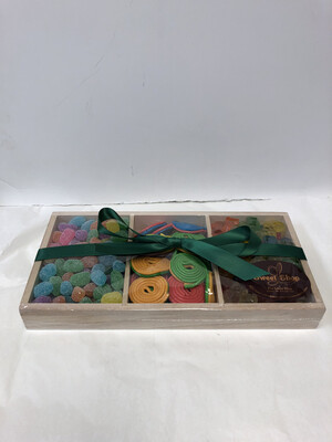 Natural Wood Compartment With Candy