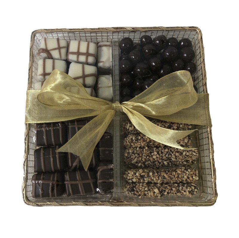 Gold wire basket 4 compartments