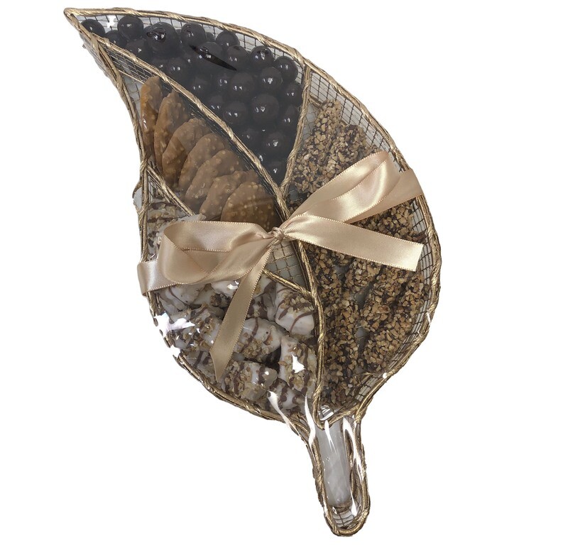 Gold Leaf Wire Basket
