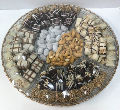 Large Gold Wired  Round  chocolate platter