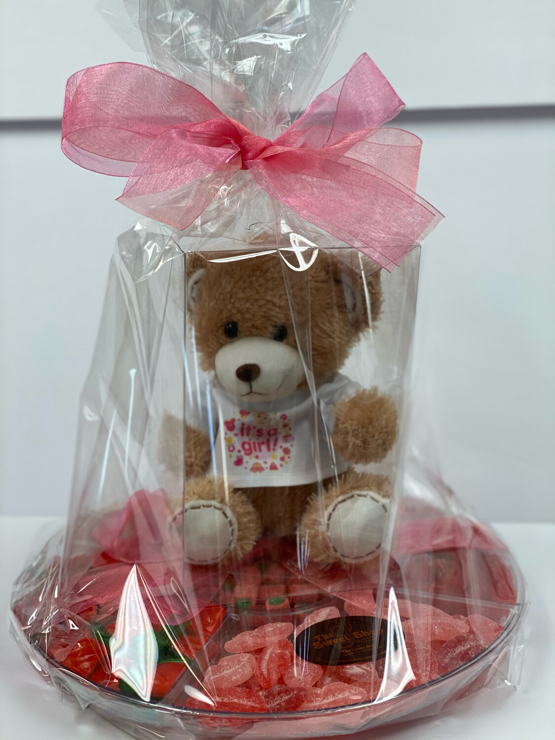 Candy Platter With Pink  Teddy