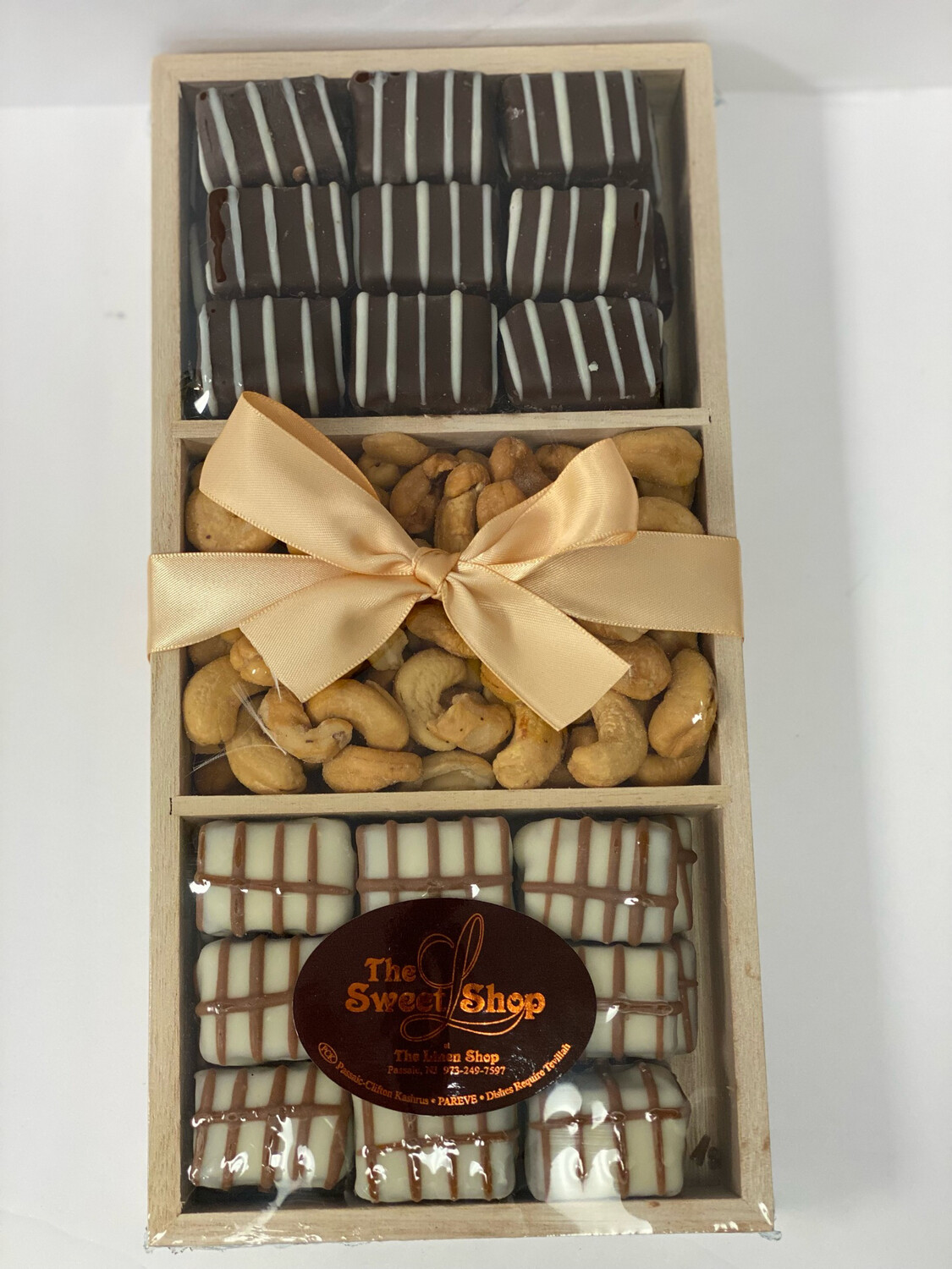 Wood Chocolate 3 Compartment