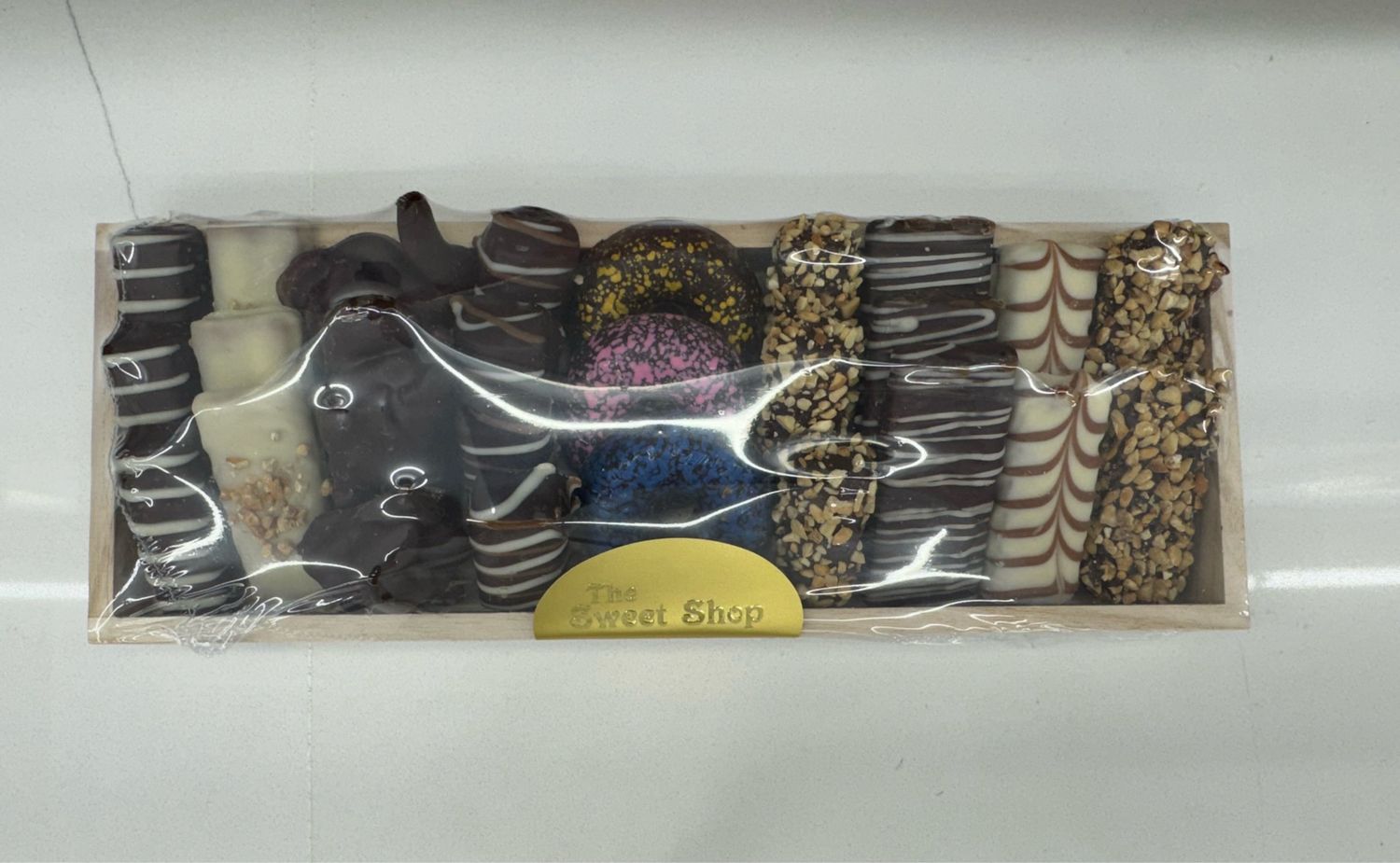 Wood Tray With Donuts