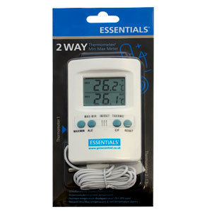 Essentials Digital 2 Way Thermometer/Min Max Meter