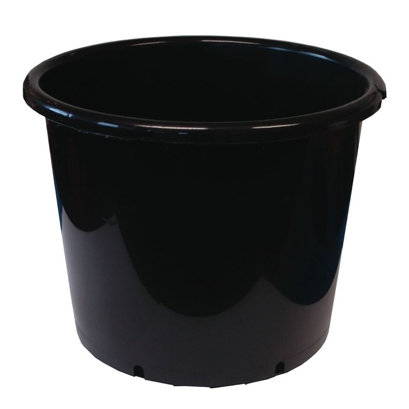 Round Black 10L Pot