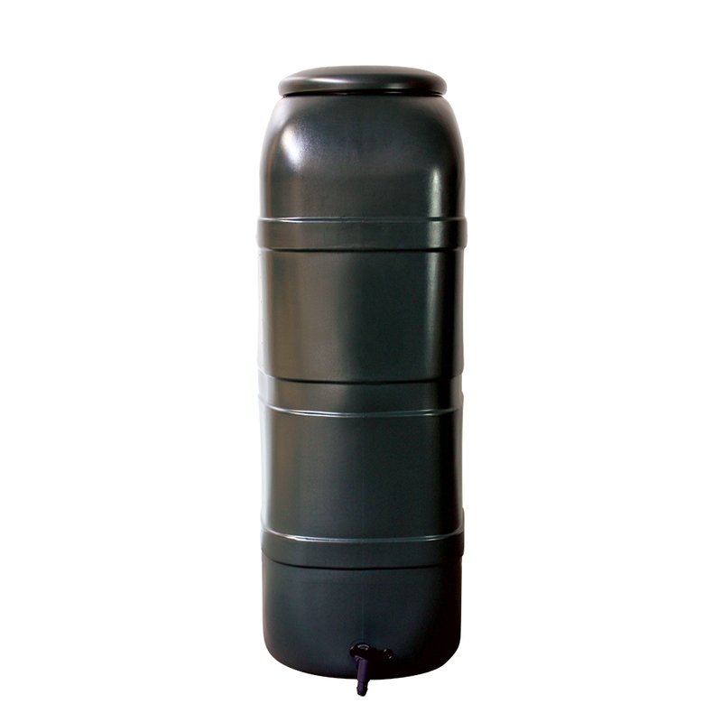 100L Slimline Water Butt Including Lid and 13mm Tap