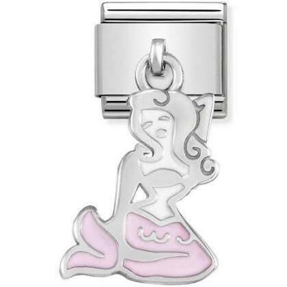 Classic Charms Mermaid Enamel, Stainless Steel with Sterling Silver SALE