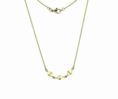9ct Yellow Gold Twist Cubes Necklace 18"