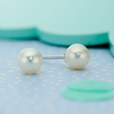 Little Star Earrings Evie Sterling Silver Pearl