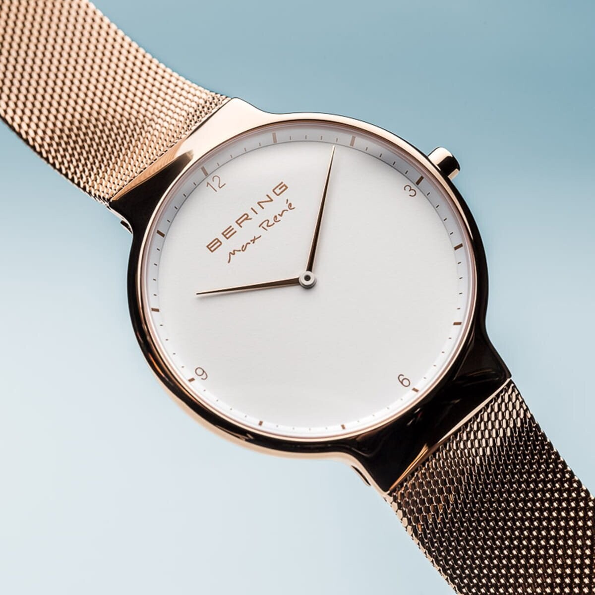 Bering Max Rene Polished Rose Gold Watch SALE
