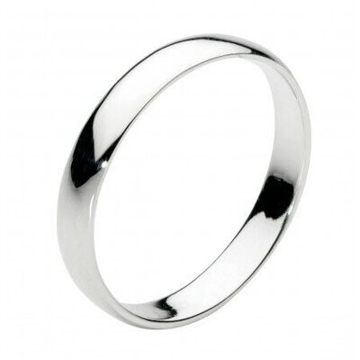 Dew Plain 3mm D-Shape Ring