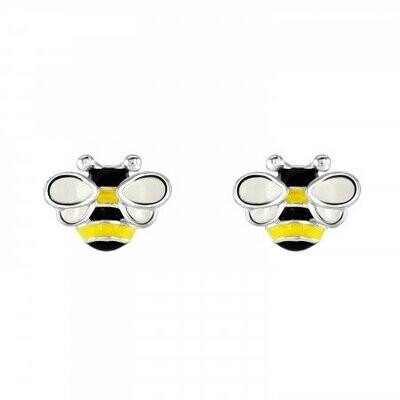 Kit Heath Dew Enamel Bee Stud Earrings