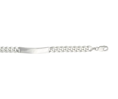 Sterling Silver Metric Curb Identity Bracelet