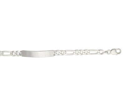Sterling Silver Figaro Identity Bracelet