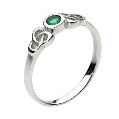 Kit Heath Heritage Celtic Kalin Green Glass Ring