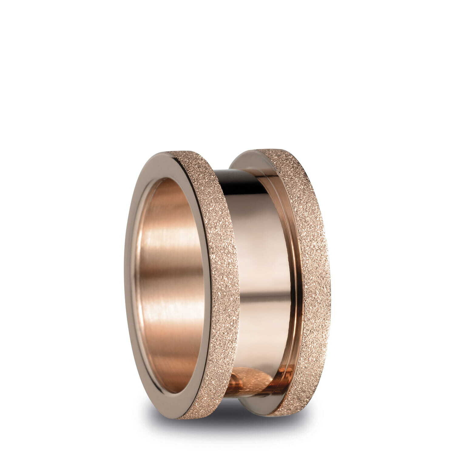 Bering Steel Rose Gold Stardust Symphony Wide Outer Ring SALE