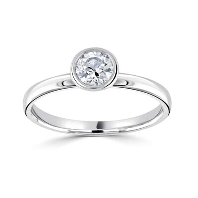 Platinum Diamond Solitaire Brilliant Cut Ring 0.34ct