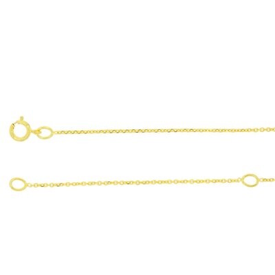 9ct Yellow Gold Fine Rolo Chain