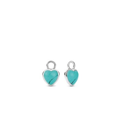 Ti Sento-Milano Ear Charms Sterling Silver Turquoise