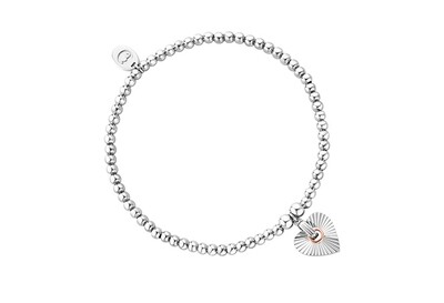 Clogau Gold Sterling Silver Affinity Cariad Horizon Heart Bracelet SALE