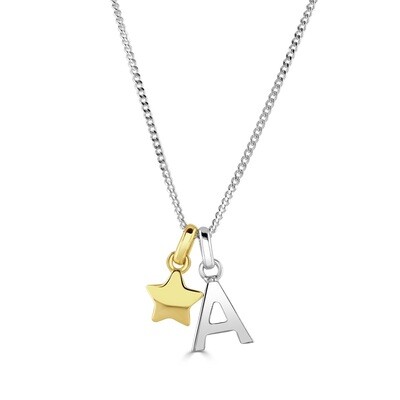 Little Star Necklace Alphabet Sterling Silver SALE