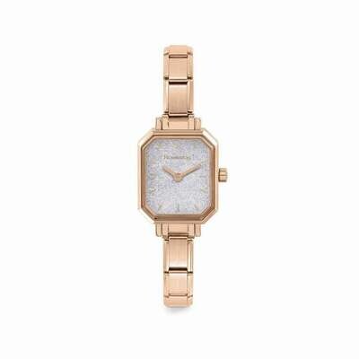 Nomination Composable Classic Watch, Silver Glitter Face Stainless Steel Rose PVD SALE