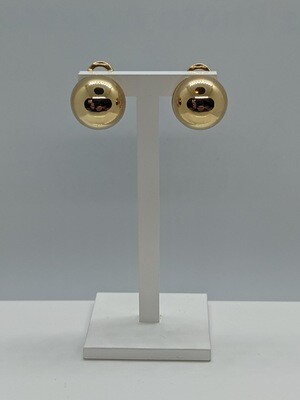 9ct Yellow Gold Sphere Clip On Earrings