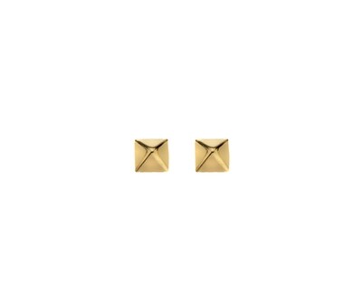 9ct Yellow Gold Small Pyramid Stud Earrings