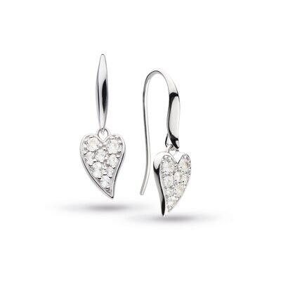 Kit Heath Desire Cherish Precious Pavé Heart Drop Earrings