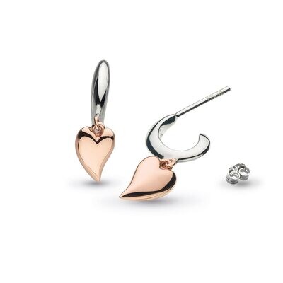Kit Heath Desire Kiss Blush Mini Heart Drop Earrings