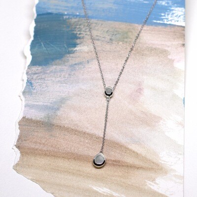 Kit Heath Coast Pebble Linking Pebbles Chain Drop Lariat Necklace