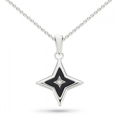 Kit Heath Nocturne Astoria Petite Onyx Star Necklace