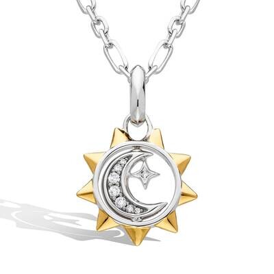 Kit Heath Céleste Sun, Moon & Star Spinner Necklace
