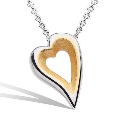 Kit Heath Desire Love Story Gold Heart Necklace